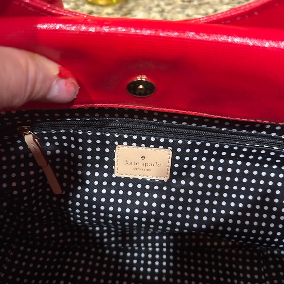 Kate Spade  Cherry Red Treesh Fulton Street Satchel Bag - Picture 7 of 8